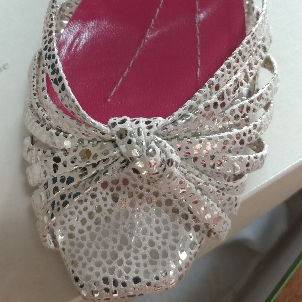 Kate Spade Silver Strappy Heels